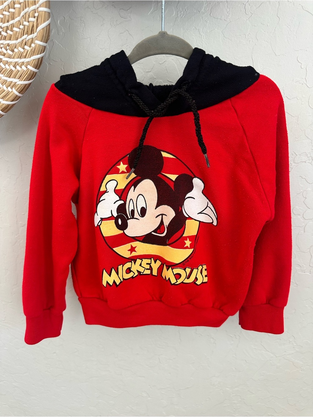 Vintage 1980s Jog Tog Mickey Mouse kids' Hoodie with Mickey Ears. Size 2T